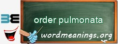 WordMeaning blackboard for order pulmonata